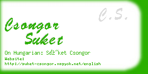 csongor suket business card